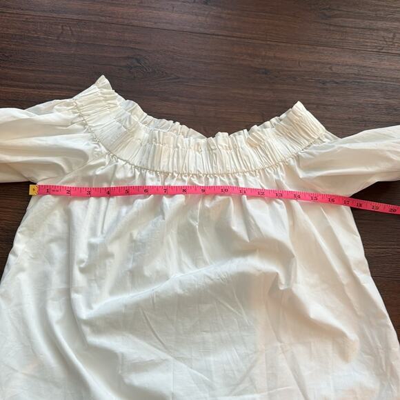 Crosby NWOT Off/on Shoulder 100% Cotton Top with colorful Tassels. - Picture 6 of 8